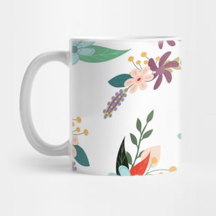 Flower and Leaf Pattern Design Mug